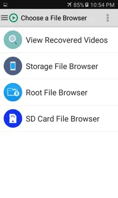 Video Recovery android App screenshot 1