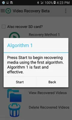 Video Recovery android App screenshot 2