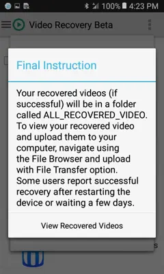 Video Recovery android App screenshot 4